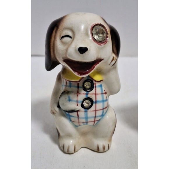 VINTAGE LEFTON’S FANCY DOG ANTHROPOMORPHIC SALT AND PEPPER SHAKERS - Picture 3 of 8